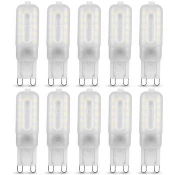 Pack Décoratif G9 LED 5W, Blanc Froid 6000K – 10 lampes