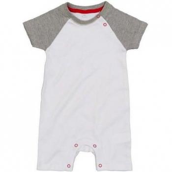 Body Bébé Babybugz Baseball Mélange 12-18 Meses Gris/Blanco