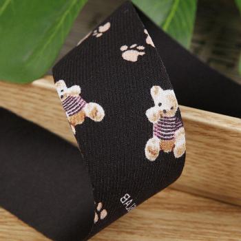 DIY Crafts Cartoon Bear Print Ribbon 10 Yards