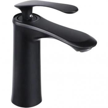 Grifo de Ducha con Mezclador Negro Cromo y Base de Latón