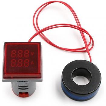 Mini Digital Amp Volt Tester 22mm Square