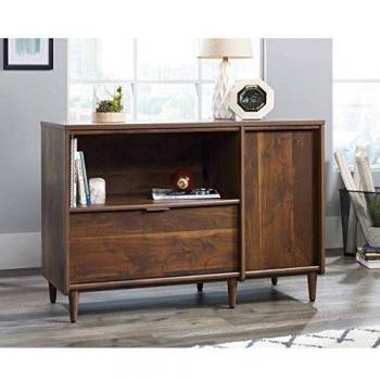 Teknik Office Clifton Place Credenza Grand Walnut Effect Finish Open