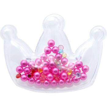 Heart Pearl Quicksand Bead Plastic Bag Shaker for Hair Clip and Jewelry Craft