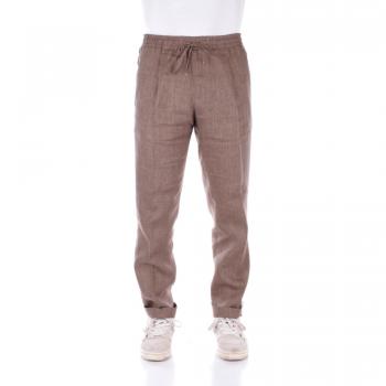 Pantalone Uomo Marrone Slim Fit con Tasche