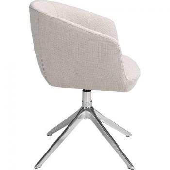 Chaise tournante en tissu gris clair Gris 59x80x67cm Angel Cerda