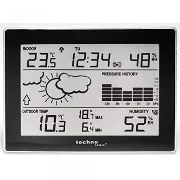 Tecnoline WS 9274 – Black‑Silver, dimensioni 17,1 × 3 × 12,7 cm