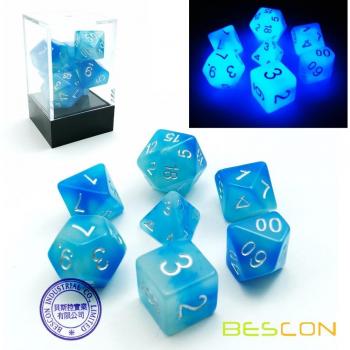 Dés RPG Bescon Gemini 7 pièces ICY ROCKS
