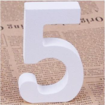 Promesa N.º 5 en Madera Blanca con Confeti