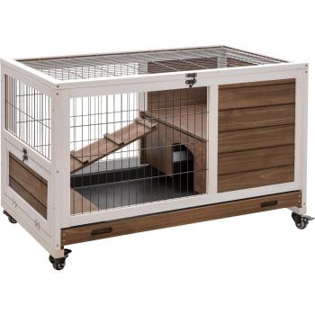 Cage à Lapin avec Rampe et Plateau Coulissant