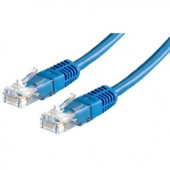 Value 21.99.1554 RJ45 Cavo di rete, cavo patch CAT 6 U/UTP 3.00 m Blu non schermato 1 pz