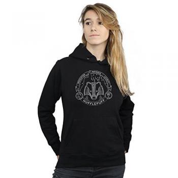 Noir Hufflepuff Hoodie for Women
