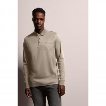 Langarm-Poloshirt BUGATTI Gr. XXL, beige Herren Shirts mit feiner Strukturoptik