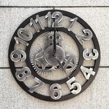 40CM Vintage 3D Wall Clock for Living Room and Kitchen