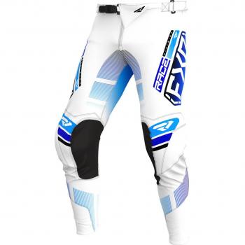 Pantalones FXR MotoCross Kid Podium 30 en Negro‑Blanco‑Azul