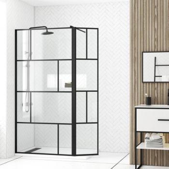 Paroi de douche design briques 80+40x195cm