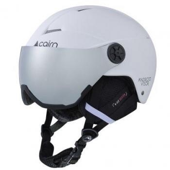Casco da sci Cairn con visiera Android (Mat White)