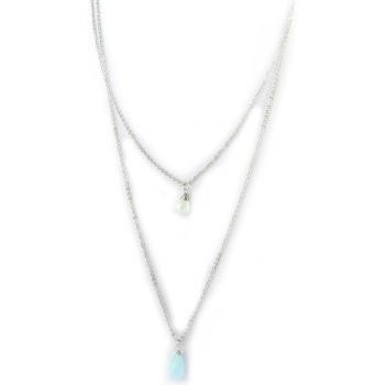 Collezione Les Trésors De Lily N4090 Collare Sautoir Scarlett Verde-Argento