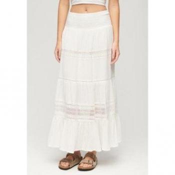 Falda Casual Ibiza Blanca de Superdry