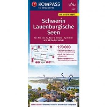 KOMPASS Fahrradkarte 3317 Schwerin, Lauenburgische Seen 1:70.000