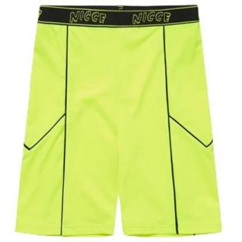 Neon Yellow Women's Carbon Cycling Shorts with Graphic Logo