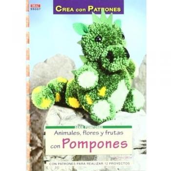 Animales, flores y frutas con pompones