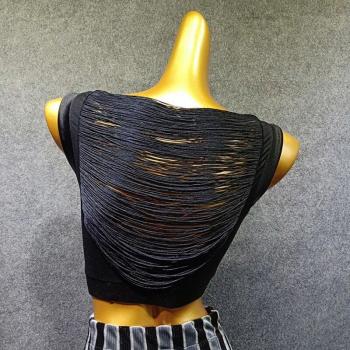Latin Dance Chic Black Vest