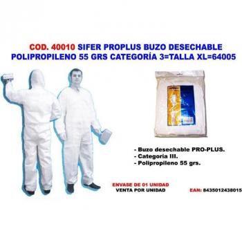 Fitos XL64005 Combinaison de Protection 55g Catégorie 3