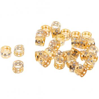30x Perlen Solid Haar Schmuck für Flechtfrisuren