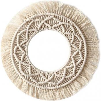 Miroir décoratif en macramé pour intérieur créatif