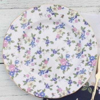 Set de Platos de Boda: Porcelana 8″, Caro y Pastel