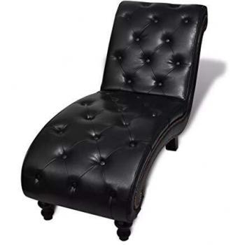 Chaise Longue VIDAXL Marron Similicuir Contemporaine Design 1 Personne