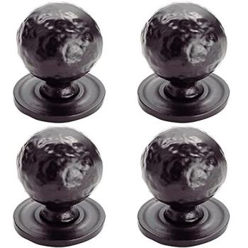 Classic 33mm Hammered Ball Door Knobs (Pack of 4) – Antique Finish