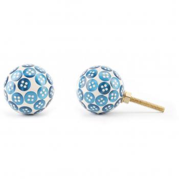 CGB Giftware Blue Button Drawer Handle