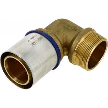 Bonfix 1x Alu‑pers Kniekoppeling – 1 ¼ x 40 mm