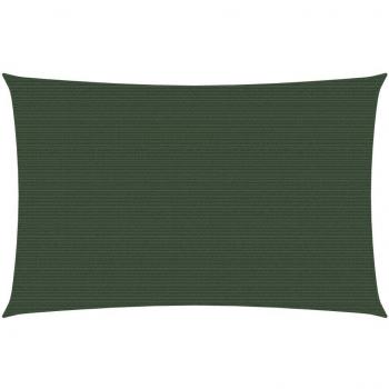 Patio Sunshade Sail 160 g/m² Dark Green 2x4.5 m HDPE