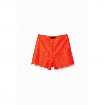 Short Desigual rouge dentelle rétro taille 44 femme