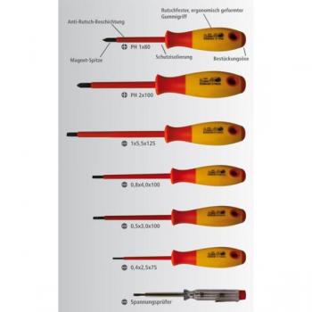 Pack professionnel 7 tournevis + testeur isolé VDE 7S – Vintec