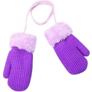 Guantes de invierno estilo cuerda para niños y niñas