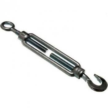 Professional Series Turnbuckle Wire Strainer Tensioner Hook-Eye System, Zinc Plated 8mm (Pack of 100)