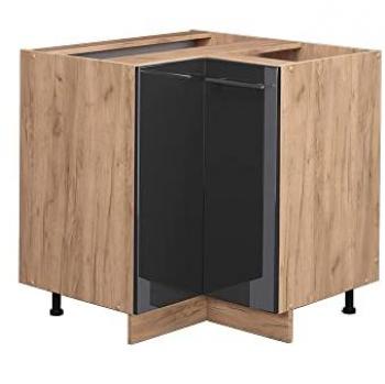 Vicco meuble d'angle, Anthracite haute brillance, 80.5 cm sans plan de travail