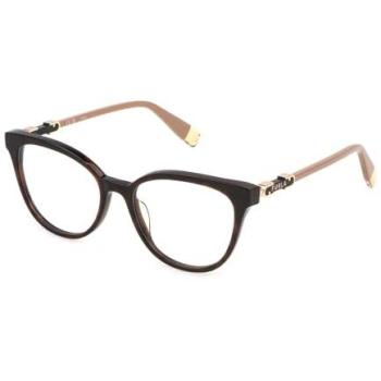 Furla VFU832 0752 Dual‑Color Tortoiseshell Eyeglasses for Men – 54mm