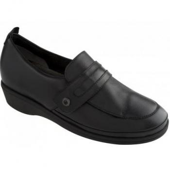 Calzature Donna Igora in Pelle Nera con Cuscinetto Comfort Plus 36