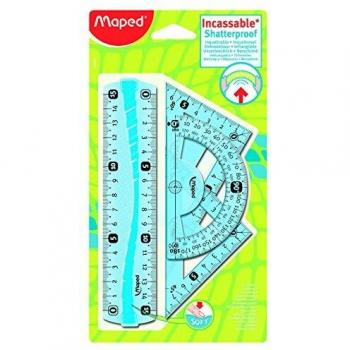 Kit mini Maped con righe, squadre e goniometro