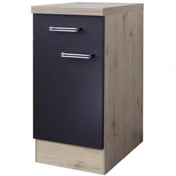 Unterschrank FLEX-WELL Antigua (B x H x T) 40 cm x 86 cm x 57 cm, grau (anthrazit, san remo eiche)