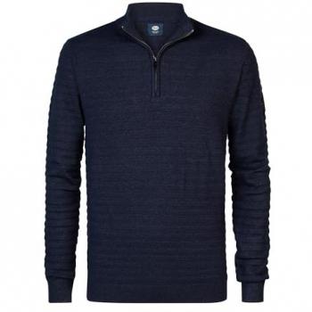 Men's Petrol Industries KWC220 Half Zip Sweater in Sky Captain