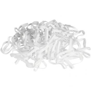 Gomas de Pelo Silicona Blanca 500 Unidades