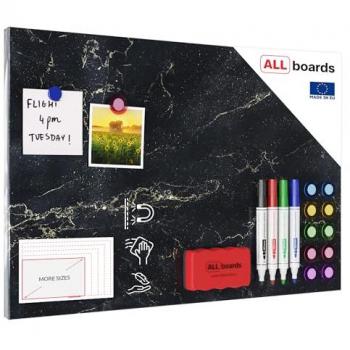ALLboards Magnetwand 90 x 60 cm Schwarz