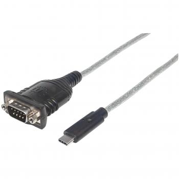 USB-C to Serial/DB9 Adapter with Prolific PL-2303RA Chip, 45 cm Cable