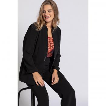 Blazer Donna Blu Poliestere Colletto Alto Maniche Lunghe