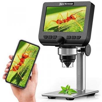 YINAMA 1800mAh Battery 8‑LED Adjustable Video Microscope